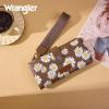image:imageMontana West X Wrangler Wristlet Wallet Purple Daisy Floral Wallet Card Cases amp Money Organizers Large Capacity Bifold Wallets Ladies Female Travel Clutch Wallets with ID WindowDaisyCoffee