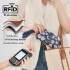 image:imageMontana West X Wrangler Wristlet Wallet Purple Daisy Floral Wallet Card Cases amp Money Organizers Large Capacity Bifold Wallets Ladies Female Travel Clutch Wallets with ID WindowDaisyNavy Blue
