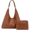 image:imageMontana West Hobo Bag Purses for Women Slouchy Soft Shoulder Handbags Tote with PouchBrown