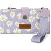 image:imageMontana West X Wrangler Wristlet Wallet Purple Daisy Floral Wallet Card Cases amp Money Organizers Large Capacity Bifold Wallets Ladies Female Travel Clutch Wallets with ID WindowDaisyPurple