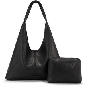 image:imageMontana West Hobo Bag Purses for Women Slouchy Soft Shoulder Handbags Tote with PouchBlack