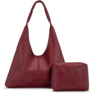 image:imageMontana West Hobo Bag Purses for Women Slouchy Soft Shoulder Handbags Tote with PouchBurgundy