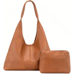 image:imageMontana West Hobo Bag Purses for Women Slouchy Soft Shoulder Handbags Tote with PouchCognac Brown