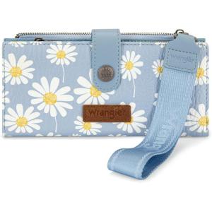 image:imageMontana West X Wrangler Wristlet Wallet Purple Daisy Floral Wallet Card Cases amp Money Organizers Large Capacity Bifold Wallets Ladies Female Travel Clutch Wallets with ID WindowDaisyJeans Blue