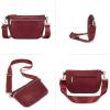 image:imageMontana West Crossbody Bag for Women with Dual Zipper Pockets Bum Bag Fanny Packs Sling Chest Purse with Wide Adjustable Strap Lightweight Everyday TravelBurgundy