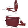 image:imageMontana West Crossbody Bag for Women with Dual Zipper Pockets Bum Bag Fanny Packs Sling Chest Purse with Wide Adjustable Strap Lightweight Everyday TravelBurgundy