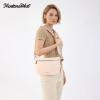 image:imageMontana West Crossbody Bag for Women with Dual Zipper Pockets Bum Bag Fanny Packs Sling Chest Purse with Wide Adjustable Strap Lightweight Everyday TravelBeige