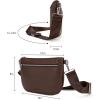 image:imageMontana West Crossbody Bag for Women with Dual Zipper Pockets Bum Bag Fanny Packs Sling Chest Purse with Wide Adjustable Strap Lightweight Everyday TravelChocolate