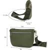 image:imageMontana West Crossbody Bag for Women with Dual Zipper Pockets Bum Bag Fanny Packs Sling Chest Purse with Wide Adjustable Strap Lightweight Everyday TravelGreen