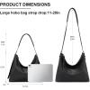 image:imageMontana West Hobo Bags for Women Slouchy Shoulder Handbags Ultra Soft Vegan Leather Ladies Crossbody Purse With ZipperBlack