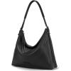 image:imageMontana West Hobo Bags for Women Slouchy Shoulder Handbags Ultra Soft Vegan Leather Ladies Crossbody Purse With ZipperBlack