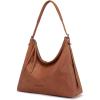 image:imageMontana West Hobo Bags for Women Slouchy Shoulder Handbags Ultra Soft Vegan Leather Ladies Crossbody Purse With ZipperBrown