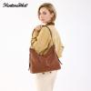 image:imageMontana West Hobo Bags for Women Slouchy Shoulder Handbags Ultra Soft Vegan Leather Ladies Crossbody Purse With ZipperBrown
