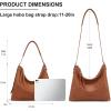 image:imageMontana West Hobo Bags for Women Slouchy Shoulder Handbags Ultra Soft Vegan Leather Ladies Crossbody Purse With ZipperBrown