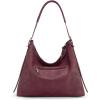 image:imageMontana West Hobo Bags for Women Slouchy Shoulder Handbags Ultra Soft Vegan Leather Ladies Crossbody Purse With ZipperBurgundy