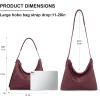 image:imageMontana West Hobo Bags for Women Slouchy Shoulder Handbags Ultra Soft Vegan Leather Ladies Crossbody Purse With ZipperBurgundy
