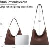 image:imageMontana West Hobo Bags for Women Slouchy Shoulder Handbags Ultra Soft Vegan Leather Ladies Crossbody Purse With ZipperCoffee