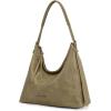 image:imageMontana West Hobo Bags for Women Slouchy Shoulder Handbags Ultra Soft Vegan Leather Ladies Crossbody Purse With ZipperGreen Dark