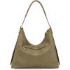 image:imageMontana West Hobo Bags for Women Slouchy Shoulder Handbags Ultra Soft Vegan Leather Ladies Crossbody Purse With ZipperGreen Dark
