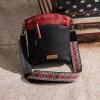 image:imageMontana West Multi Zip Pocket Large Crossbody Bag With Guitar StrapBlackred