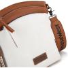 image:imageMontana West Multi Zip Pocket Large Crossbody Bag With Guitar StrapBrownBeige