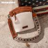 image:imageMontana West Multi Zip Pocket Large Crossbody Bag With Guitar StrapBrownBeige