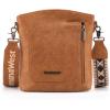 image:imageMontana West Multi Zip Pocket Large Crossbody Bag With Guitar StrapClassic Brown
