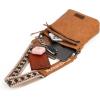 image:imageMontana West Multi Zip Pocket Large Crossbody Bag With Guitar StrapClassic Brown
