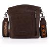 image:imageMontana West Multi Zip Pocket Large Crossbody Bag With Guitar StrapClassic Coffee