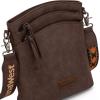 image:imageMontana West Multi Zip Pocket Large Crossbody Bag With Guitar StrapClassic Coffee
