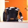 image:imageMontana West Multi Zip Pocket Large Crossbody Bag With Guitar StrapClassic Cow Black