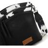 image:imageMontana West Multi Zip Pocket Large Crossbody Bag With Guitar StrapClassic Cow Black