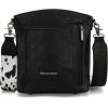 image:imageMontana West Multi Zip Pocket Large Crossbody Bag With Guitar StrapClassic Cow Black