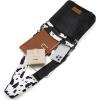 image:imageMontana West Multi Zip Pocket Large Crossbody Bag With Guitar StrapClassic Cow Black