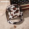 image:imageMontana West Multi Zip Pocket Large Crossbody Bag With Guitar StrapClassic Cow Pattern