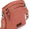 image:imageMontana West Multi Zip Pocket Large Crossbody Bag With Guitar StrapClassic Pink