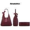 image:imageMontana West Slouchy Hobo Bag for Women Shoulder Purses and Handbags with ScarfBurgundy Red