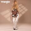 image:imageMontana West Wrangler Cow Print Backpack Purse for Women Vegan Leather Ladies Convertible Backpack Stylish Anti Theft Backpack with Adjustable StrapA Classic Browncow Print
