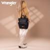 image:imageMontana West Wrangler Cow Print Backpack Purse for Women Vegan Leather Ladies Convertible Backpack Stylish Anti Theft Backpack with Adjustable StrapPatten Black Black