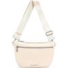 image:imageMontana West Crossbody Bag for Women with Dual Zipper Pockets Bum Bag Fanny Packs Sling Chest Purse with Wide Adjustable Strap Lightweight Everyday TravelBeige