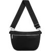 image:imageMontana West Crossbody Bag for Women with Dual Zipper Pockets Bum Bag Fanny Packs Sling Chest Purse with Wide Adjustable Strap Lightweight Everyday TravelBlack