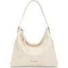 image:imageMontana West Hobo Bags for Women Slouchy Shoulder Handbags Ultra Soft Vegan Leather Ladies Crossbody Purse With ZipperBeige