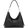 image:imageMontana West Hobo Bags for Women Slouchy Shoulder Handbags Ultra Soft Vegan Leather Ladies Crossbody Purse With ZipperBlack