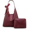 image:imageMontana West Slouchy Hobo Bag for Women Shoulder Purses and Handbags with ScarfBurgundy Red