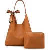 image:imageMontana West Slouchy Hobo Bag for Women Shoulder Purses and Handbags with ScarfCaramel Brown
