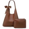 image:imageMontana West Slouchy Hobo Bag for Women Shoulder Purses and Handbags with ScarfDark Brown