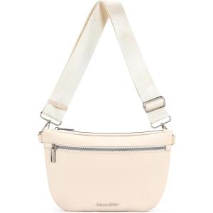 image:imageMontana West Crossbody Bag for Women with Dual Zipper Pockets Bum Bag Fanny Packs Sling Chest Purse with Wide Adjustable Strap Lightweight Everyday TravelBeige