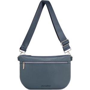image:imageMontana West Crossbody Bag for Women with Dual Zipper Pockets Bum Bag Fanny Packs Sling Chest Purse with Wide Adjustable Strap Lightweight Everyday TravelBlue