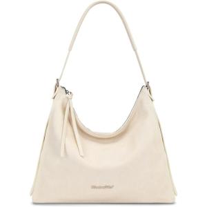image:imageMontana West Hobo Bags for Women Slouchy Shoulder Handbags Ultra Soft Vegan Leather Ladies Crossbody Purse With ZipperBeige