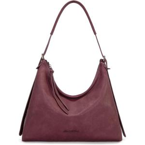 image:imageMontana West Hobo Bags for Women Slouchy Shoulder Handbags Ultra Soft Vegan Leather Ladies Crossbody Purse With ZipperBurgundy